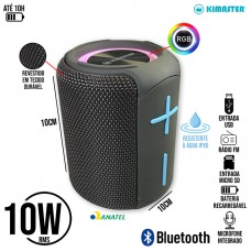 Caixa de Som Bluetooth K400X KIMASTER - Cinza Azul
